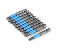 Jeu d'embouts de tournevis hexagonaux magnétiques en acier S2 antidérapants PH2 50 mm pour outils électriques, perceuses électriques, perceuses pneumatiques, 10 pièces