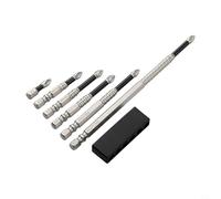 Jeu d'embouts de tournevis magnétiques cruciformes en acier PH2 1/4 avec tige hexagonale antidérapante pour Sextet à main ayant 5 pièces ou porte-forets en alliage (B)