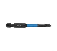 Jeu d'embouts de tournevis magnétiques en alliage d'acier 62HRC très résistants pour perceuse à percussion PH pour pz pour Torx Hex 25 mm-150 mm (70 mm)