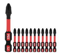 Jeu d'embouts de tournevis robustes à impact PZ2 2 pouces, en acier allié S2 Largement Utilisé(12PCS)