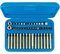 Jeu d'embouts de tournevis TORX T-PROFIL VIELZAHN Innen-6-kant 3/8" + 1/2" 46 pcs.