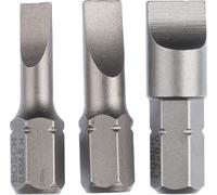 Jeu d'embouts de vissage, Extra Hard, 3 pces, S 0,6x4,5, S 0,8x5,5, S 1,2x8,0