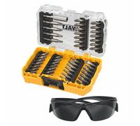 Jeu d'embouts DeWALT (47 pièces) et lunettes de travail DT70703