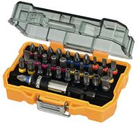 Jeu d'embouts DeWALT Pz/Ph/Torx/Plat/Hex et raccords rapides (32 pièces) DT7969