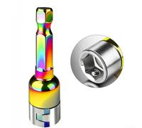 Jeu d'embouts hexagonaux de 8 mm avec manchon à bille en acier non magnétique pour les tâches de fixation à couple élevé, mécanisme de libération rapide (C)