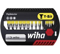 Coffret FlipSelector 12 embouts 'Y' L.25 mm WIHA + 1 Porte-embout magnétique PH/PZ/Torx - 41827