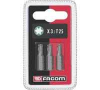 Jeu d'embouts série 1 3pcs. entraînement extérieur 6 pans 6,3mm sortie T25