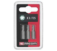 Jeu d'embouts série 1 3pcs. entraînement extérieur 6 pans 6,3mm sortie T30