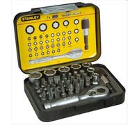 Stanley Coffret de 39 Embouts 1/4" (25mm) + Douilles + Clé à Cliquet 1/4"