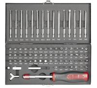 Jeu d'embouts TOOLCRAFT HT02183 820952 75 pièces vis à fente, 6 pans intérieurs, Clutch, Tri-Wing, TORQ-SET®, denture multiple