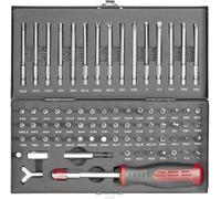 Jeu d'embouts TOOLCRAFT HT02183 820952 75 pièces vis à fente, 6 pans intérieurs, Clutch, Tri-Wing, TORQ-SET®, denture multiple