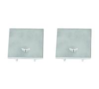 Jeu d'embouts Xperta verre pour rail à fixation murale - gris ARGENTA