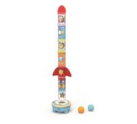 Jeu d'empilage avec fusée et balle à air pulsé multicolore TU