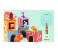 Jeu d'empilage cubes et animaux Topanifarm dès 18 mois Djeco