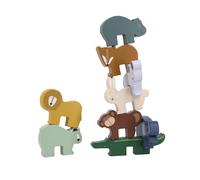 Jeu D'empilage D'animaux En Bois
