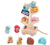 Jeu D'Empilage D'Animaux En Bois Pour Tout-Petits, Blocs De Jenga, Entraînement À La Motricité Fine, Équilibre, Jouets Éducatifs Montessori, Cadeau Pour Bébé