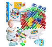 Jeu d'empilage en Tetris,Jouets Empilables d'Équilibrage,Blocs Construction Russes,Jouets d'équilibre de Motricité,Montessori Blocs De Construction De Parent-Child Interactive Toy for Parties (48pcs)