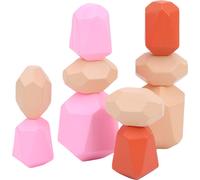 Jeu d'empilement de blocs de pierre colorés en bois Enfants Jouets éducatifs GiftCombination 4