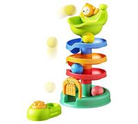Jeu d'Encastrement à Billes Tour pour Bébé - Jouet Éducatif Empilage et Lâcher de Billes - Jeu d'Empilement et Reconnaissance des Couleurs pour Bébés dès 18 Mois