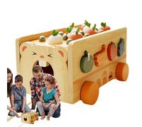 Jeu d'Encastrement de Formes pour Enfant,Jeu Éducatif En Bois De Tirage De Carotte Amusant Et Mignon | Puzzle d'Apprentissage - pour Salle de Classe Maternelle Fêtes Noël Anniversaire Maison et