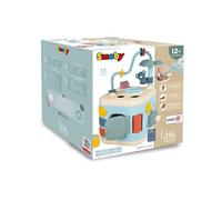 Smoby Little Explor Cube - Jouet d'Eveil - Boulier, Trieur de Formes, Engrenages, Roue à Aubes, Koala à Tourner, Coucou-Cache Tortue - 13 Activités - A Partir de 12 Mois - Fabrication Française