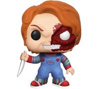 Jeu d'enfant POP Movies Vinyl (Exc) Figurine Chucky Half (BD) 9 cm