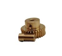 Jeu d'engrenages à vis sans fin de 0.8M, alésage de 5mm, Module 0.8, 20 dents, Transmission 1 à 20, arbre d'engrenage mécanique, tige à vis sans fin de 5mm et 6mm, 1 pièce(5mm bore)