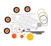 Walfront Jeu d'Engrenages à Vis sans Fin en Plastique, Ensemble d'Arbre en Plastique d'Assemblée pour le Robot, Jouet, Voitures d'Automobile 78PCS