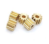 Jeu d'engrenages pignons, Lot de 5 engrenages droits cylindriques en laiton, module 0,3, 10 dents, for arbres 1 mm, et 2(2.5mm thickness 1.98mm hole)