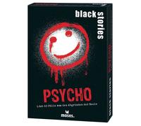 moses. Jeu de cartes Black Stories Psycho 90056 – 50 énigmes, variante, jetons – Blanc M