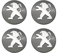 Jeu d'enjoliveurs de Roue pour 60mm Peugeot 3008 307 408 308S 508L 4008, Cache-moyeu Central en Aluminium ABS avec Logo