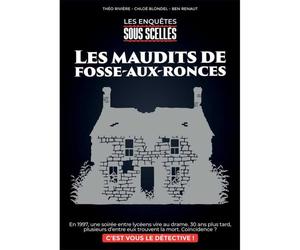 Jeu d'enquête sous scellés Enigami Les Maudits de Fosse-aux-Ronces Jeu narratif investigation Français Boîte physique Noir