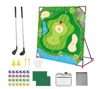 Jeu D'Entraînement Au Chip | Boules De Golf Adhésives avec Score,Set de Tapis de Putting Interactif Résistant aux Intempéries, Jouets d'Extérieur Conviviaux pour la Famille pour Plage et