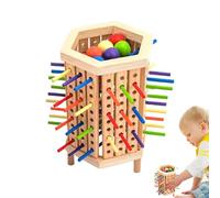 Jeu d'équilibre avec bâtons en Bois - Jouet de dextérité avec Tour empilable pour, activités d'apprentissage préscolaire pour la motricité Fine, Design Durable | Jeu de