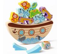 Jeu D'équilibre En Bois, Blocs De Construction, Jouets Éducatifs Pour Enfants, Jeux À Empiler, Animaux Marins