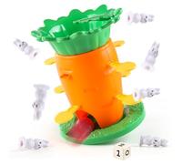 Jeu d'équilibre et d'adresse pour - jouet interactif avec un design de tour de carotte et 8 figurines de lapin | Jouets à empiler pour à la maison, école, salle de jeux, fête à partir