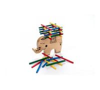 Jeu D'équilibre Et D'empilement En Bois L'éléphant