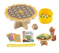 Jeu d'équilibre interactif, jouet de table parent-enfant, planche de perles de 12 pouces avec défi de compétences, famille en bois , jeu amusant avec un design coloré, jouet d'activité pour enf