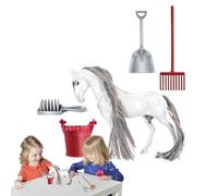 Jeu d'équitation de chevaux, jeu d'équitation amovible, jouets pour chevaux - Farm Horse Club Pretend Animal Toy pour filles et garçons
