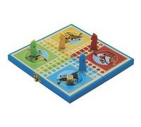 Coffret Jeu des Petits Chevaux : Coffret Pliant en Bois - Jeu des Petits Chevaux, pions en Bois - l'arbre à Jouer - Jeu de Société - Âge Minimum : 3 Ans