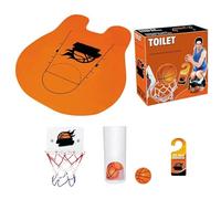 Jeu d'espoir sur le lieu de travail - Jouet de sport intérieur, toilettes, 2 mini balles et anneau ventouse salle de bain, amusement de bureau, jeu interactif de soulagement du stress adulte | Kit de
