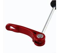 Jeu d'essieux à dégagement rapide pour roues de VTT avant et arrière construits en acier et aluminium pour plus de résistance et de légèreté sur les sentiers (rouge)