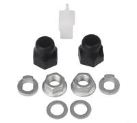 Jeu d'essieux pour moteur de moyeu de vélo électrique avec écrou de blocage, rondelle et couvercle de protection (14 mm avant)