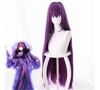 Jeu destin Grand ordre Lancer Scathach Cosplay perruques violet longue droite résistant à la chaleur synthétique cheveux fête Cosplay Costume perruque