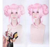 Jeu destin Grand ordre Tamamo No Mae Cosplay perruques rose cheveux synthétiques fête d'halloween Fgotamamo No Mae perruque avec Double queues de cheval