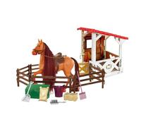 Jeu d'étable pour chevaux, jeu de jouets pour chevaux, figurine Horse Toys Jeu d'équitation démontable | Jouet animal réaliste qui prétend être un club de chevaux de la ferme