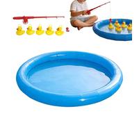Jeu d'étang à Canards, Ensemble de pêche Assorti aux, kit de Jeu Portable en Plein air avec Canards colorés et Cannes à pêche, activité éducative pour Les , Jardin, Cour, Plage, Parc, g