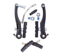 Jeu d'étriers de frein en V pour vélo, plaquettes de frein à traction linéaire, chaussures compatibles avec vtt, route, BMX, vélo pliant(1Pair brake and Shoe)