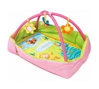 Jeu d'eveil bébé 2 en 1 : Tapis avec Arche de Jeux + Aire d eveil Rose pour cotoons - Fille - 123x94x50cm / 88x57x50cm - Enfant + Carte Animal