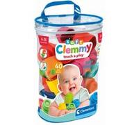 Clementoni | Clemmy - Sac Souple 40 Blocs de Construction Souples pour Enfants 6-36 Mois | Touch & Play | Stimulation Sensorielle | Jouet Bébé Tactile Lavable | Motricité Fine